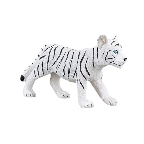 MOJO White Tiger Cub Realistic International Wildlife Hand Painted Toy Figurine - Image 5