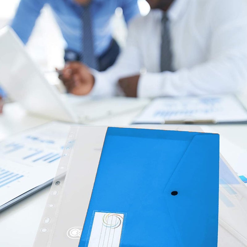 Shuban 20Pcs Plastic File Folders Envelope Expanding Documents Organizer - FS - Letter Size, Snap Closure, Legal Organizer for School, College, Hospital, and Office Use (Assorted Color) - Image 4