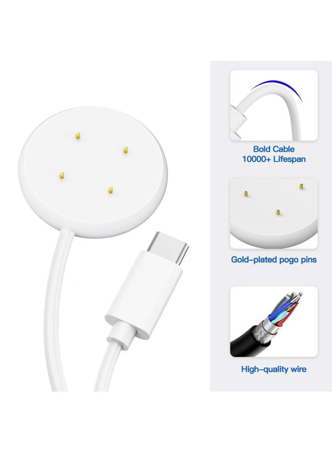 For Google Watch 2 Charger Pixel Watch2 Charging Cable Fitbit Ace LTE Charger-Model Specifications:White Type-c Port - Image 5