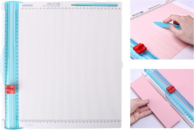 كلاراكو أداة تقطيع الورق، لوحة تسجيل، حصيرة تقطيع، دليل، شفرات ورق حرفي، أداة تسجيل علب الهدايا، قسائم، أداة سكرابوكينغ، أدوات مشاريع حرفية، مغلفات، لوازم - Image 4