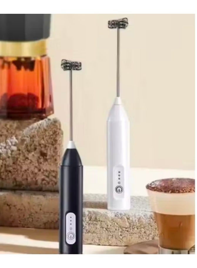مضرب لكريمه القهوه الحجم الصغير  خفق رغوة كهربائي قابل لإعادة الشحن بمنفذ USB-C- أداة خفق اللبن والقهوة بـ3 سرعات  ولاتيه وكابتشينو - Image 1