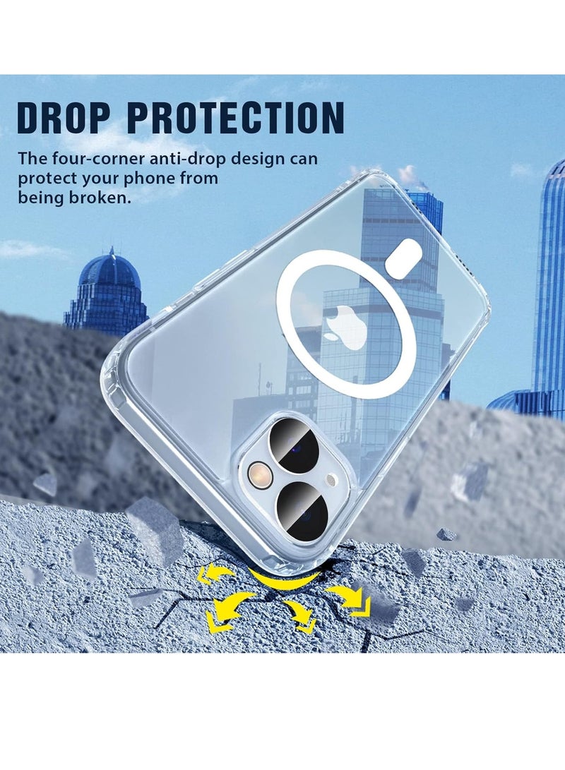 ELTRAZONE Super 5-in-1 Magnetic Clear Case for iPhone 15 (6.1", 2023) – Includes 2 Screen Protectors & 2 Camera Lens Protectors, Yellowing-Resistant, MagSafe Compatible - Image 3