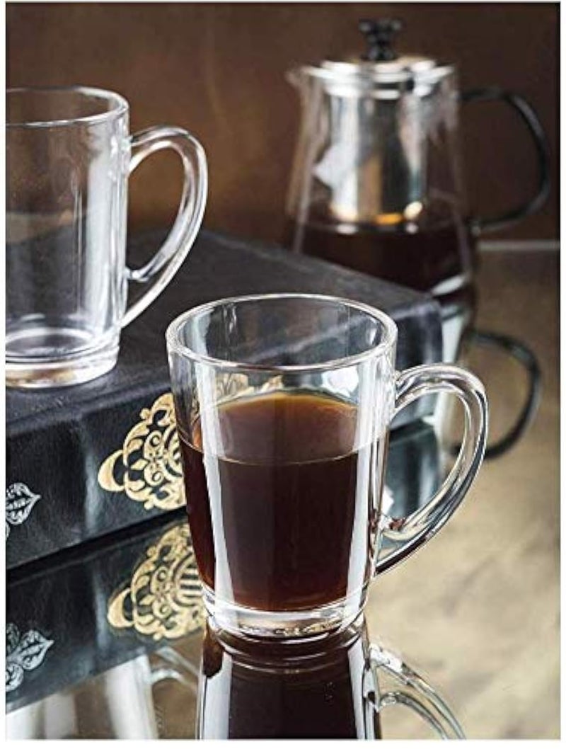 Home-Cart Glass Morning Tea and Coffee Mug, 200Ml, Set of 6 - Image 1