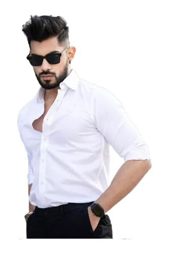 Tee Projekt Men's Solid Regular Fit Shirt (NEW-ST04-2XL_White - Image 1