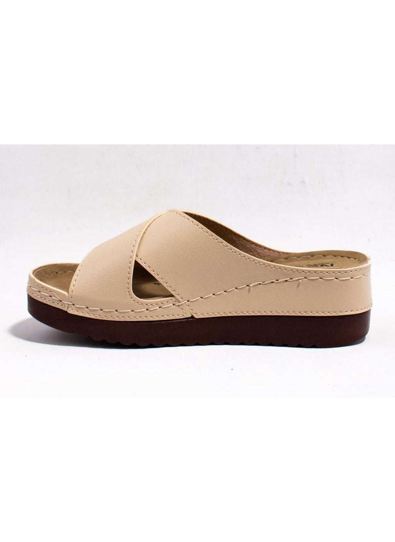 Dagoster DZA37-3029 صندل نسائي يومي طبي بلون بيج  - Image 3