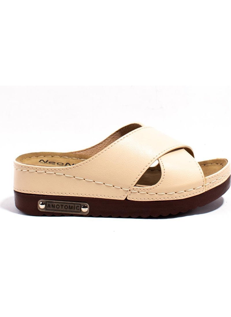 Dagoster DZA37-3029 صندل نسائي يومي طبي بلون بيج  - Image 2
