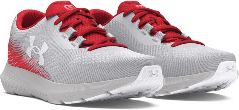 Under Armour Charged Rogue 4 Running Shoes for Women - Distant Gray/Racer Red/White - Image 2