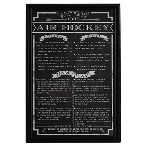 Hathaway Air Hockey Game Rules Wall Art,Black, 12.20" x 18.30" - Image 1