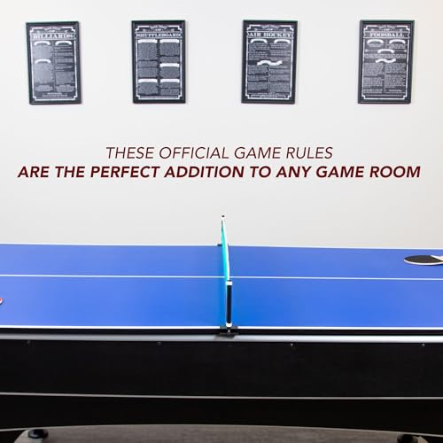 Hathaway Air Hockey Game Rules Wall Art,Black, 12.20" x 18.30" - Image 4