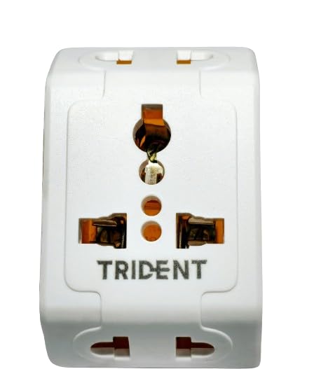 Trident Electric Co 3 Pin Multi Plug SocketUniversal Travel Adapter 3 Way Plug Extension for Home Office Travel6A250V 2pin3pin PlugPack of 3  - Image 2