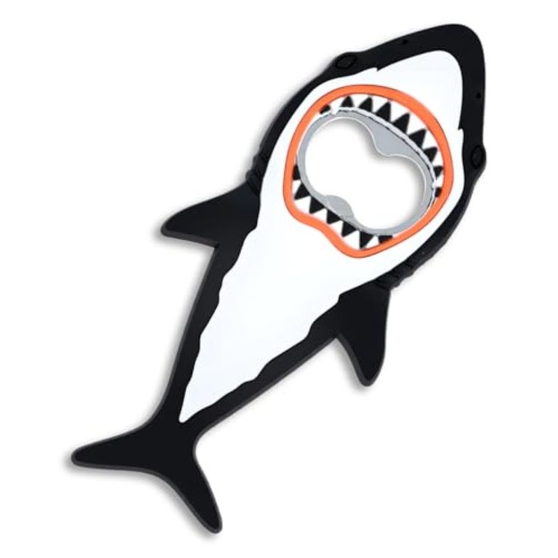 Magnet Bottle Opener Magnetic Stainless Steel and Silicone for Fridge, Beer Soda Can Openers Funny Bottle Opener Black - Image 1