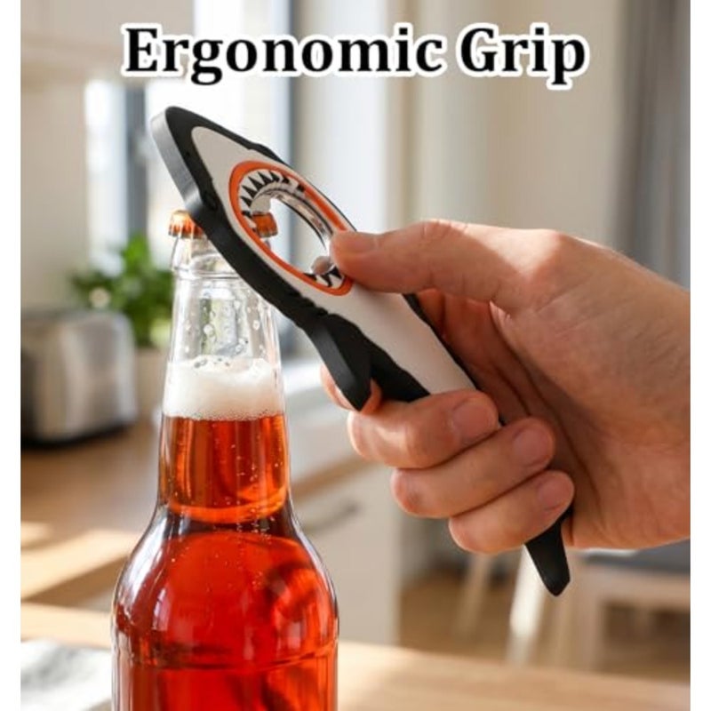 Magnet Bottle Opener Magnetic Stainless Steel and Silicone for Fridge, Beer Soda Can Openers Funny Bottle Opener Black - Image 3