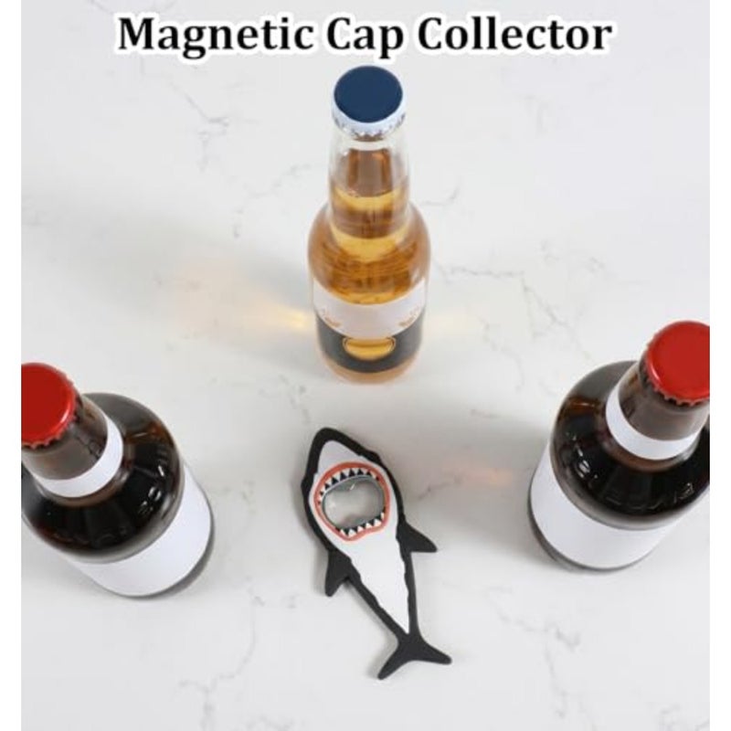 Magnet Bottle Opener Magnetic Stainless Steel and Silicone for Fridge, Beer Soda Can Openers Funny Bottle Opener Black - Image 4