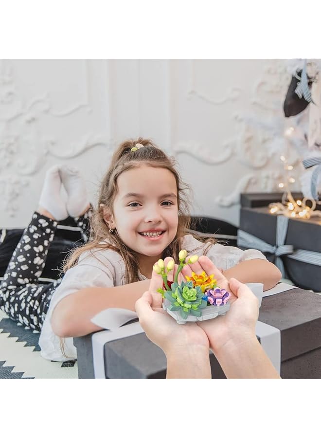 Excefore Mini Bricks Bonsai Model Flower Building 281Pcs Set Creative Diy Simulation Mini Particle Flower Botanical Collection Construction Building Toy For Adults & Child - Image 2