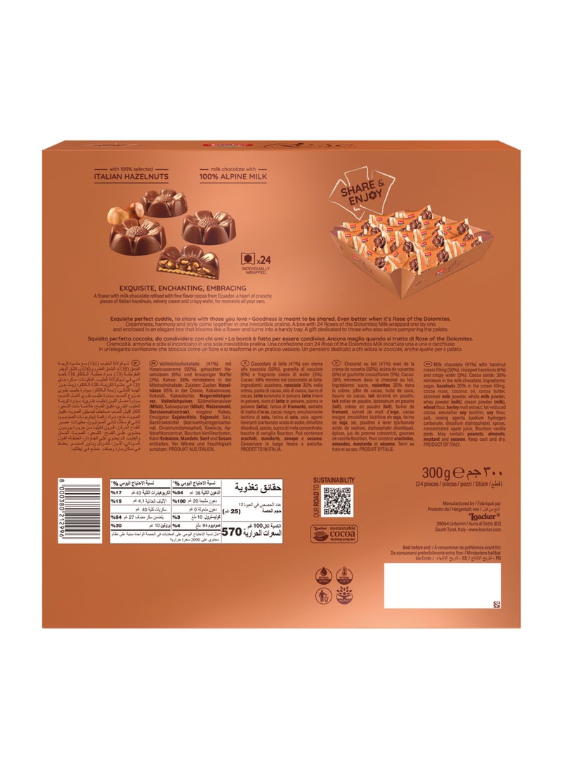 Loacker Rose of the Dolomites Milk Chocolate Luxury Gift Box 300g - Image 2