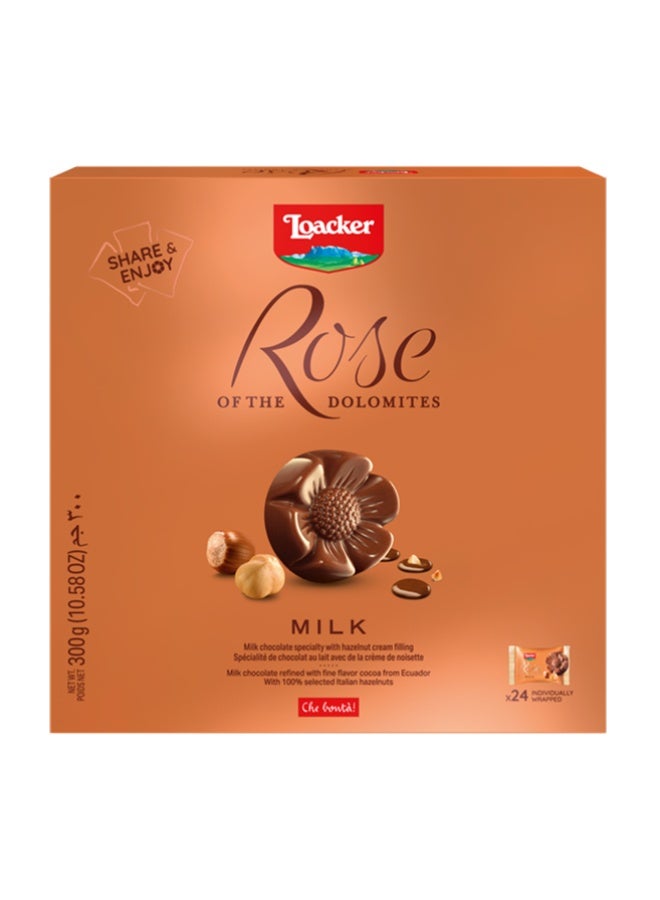 Loacker Rose of the Dolomites Milk Chocolate Luxury Gift Box 300g - Image 1