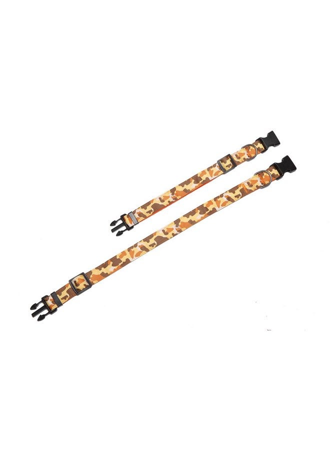 TAIDA Dog Collar, Nylon Camouflage Adjustable Collar, 1 Inch Wide, for Large Medium Dog (Orange) - Image 3