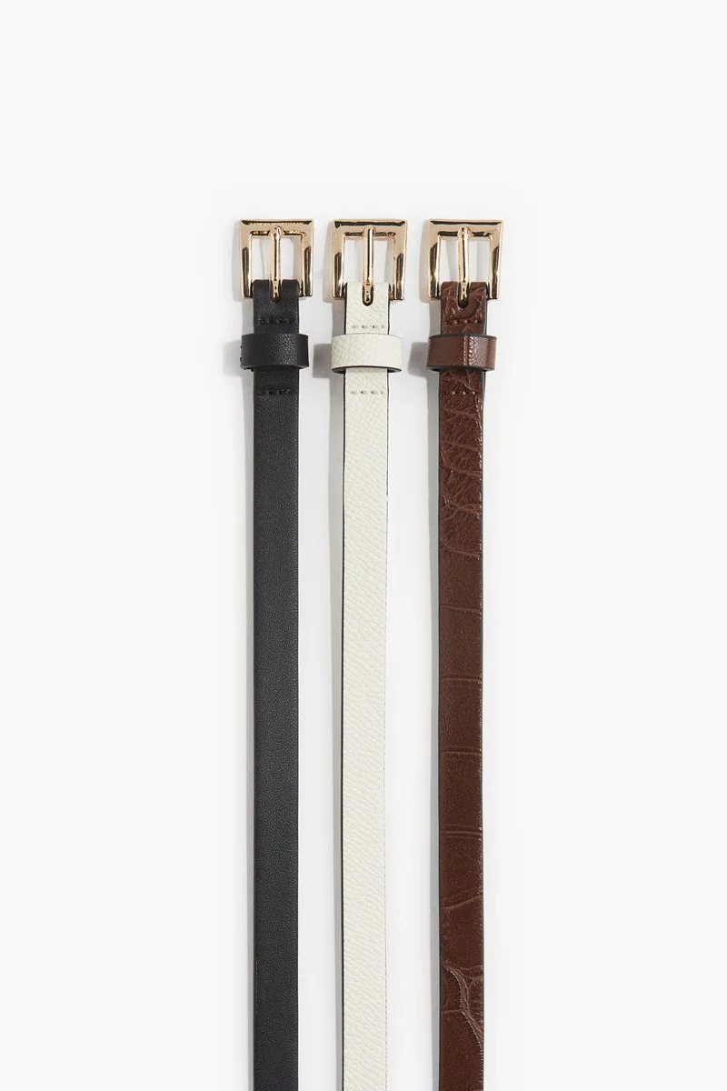 H&M 3-pack narrow belts