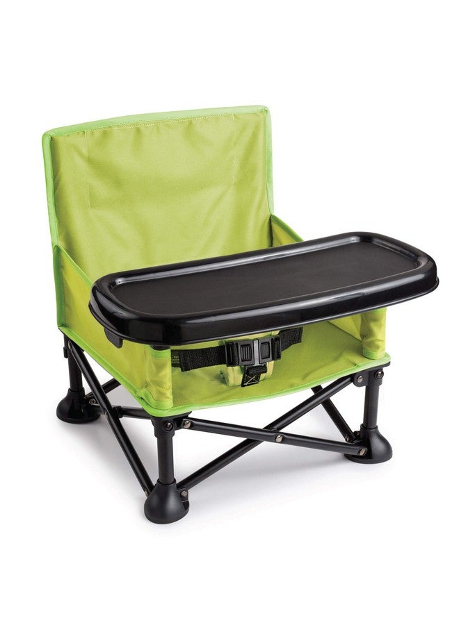 Bright Starts Summer by Bright Starts Pop 'N Sit Portable Booster Chair, Floor Seat, Indoor/Outdoor Use, Compact Fold, Green, 6 Mos - 3 Yrs - Image 1