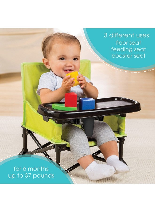 Bright Starts Summer by Bright Starts Pop 'N Sit Portable Booster Chair, Floor Seat, Indoor/Outdoor Use, Compact Fold, Green, 6 Mos - 3 Yrs - Image 2