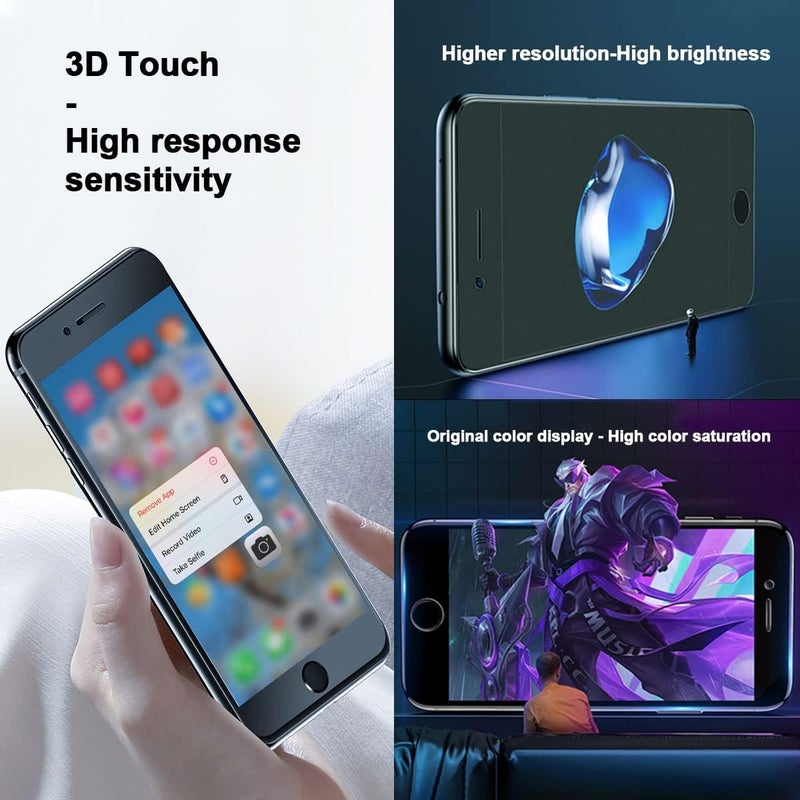 Oil resistant for iPhone 7 Plus LCD Screen Replacement Black 5.5 Inch Frame Assembly LCD Display 3D Touch Screen Digitizer with Repair Tools Kit Tempered Glass Screen Protector for A1784, A1785, A1661 Global simple assemble options - Image 5