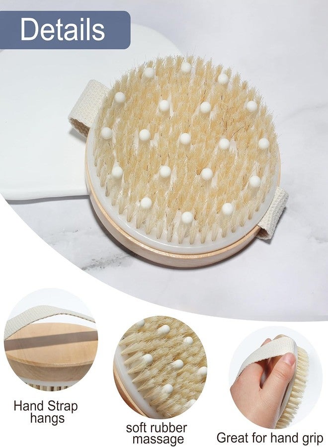 Xuduvay Dry Brushing Body Brush,Dry Brush,for Lymphatic Drainage, Dry Skin, Cellulite, Blood Circulation with Massage Nodes Exfoliating Body Scrubber (4.3inch*4.3inch, 2, Count) - Image 3