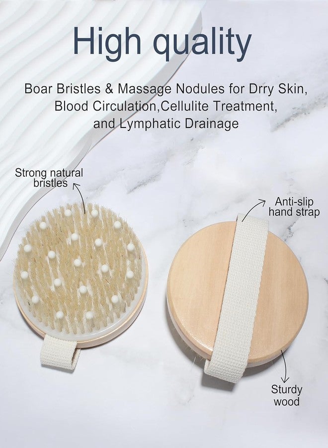 Xuduvay Dry Brushing Body Brush,Dry Brush,for Lymphatic Drainage, Dry Skin, Cellulite, Blood Circulation with Massage Nodes Exfoliating Body Scrubber (4.3inch*4.3inch, 2, Count) - Image 2