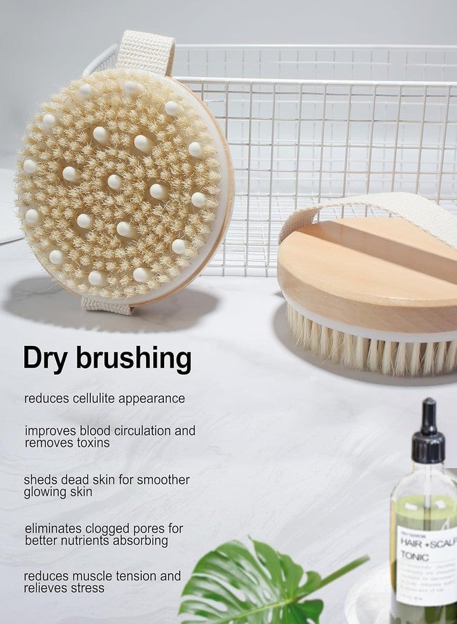 Xuduvay Dry Brushing Body Brush,Dry Brush,for Lymphatic Drainage, Dry Skin, Cellulite, Blood Circulation with Massage Nodes Exfoliating Body Scrubber (4.3inch*4.3inch, 2, Count) - Image 4