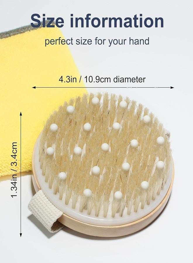 Xuduvay Dry Brushing Body Brush,Dry Brush,for Lymphatic Drainage, Dry Skin, Cellulite, Blood Circulation with Massage Nodes Exfoliating Body Scrubber (4.3inch*4.3inch, 2, Count) - Image 5