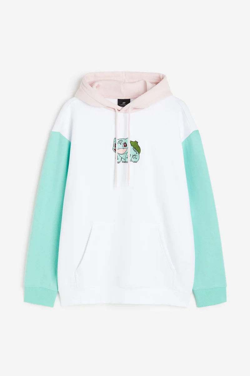 H&M Color Block Relaxed Fit Hoodie