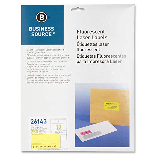 Business Source 2" Fluorescent Color Laser Labels - Image 1
