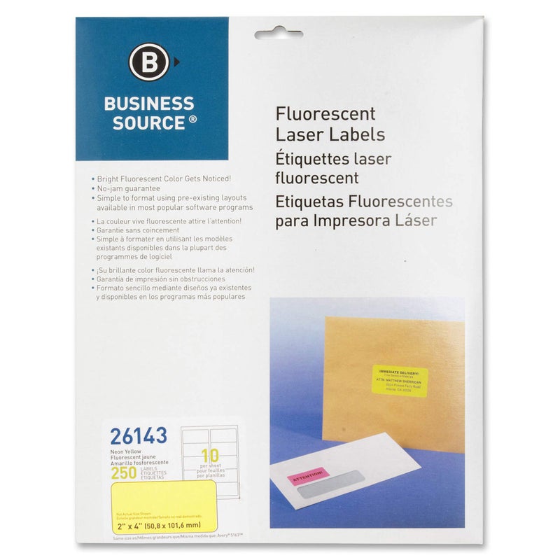 Business Source 2" Fluorescent Color Laser Labels - Image 5