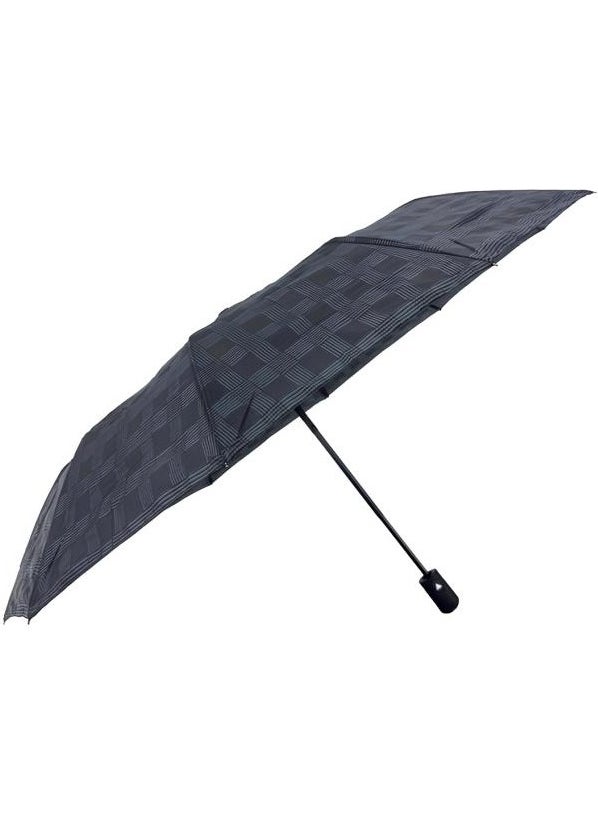 Louisiana Polo - Umbrella Semi-Automatic Plaid Black 1115 - Image 1
