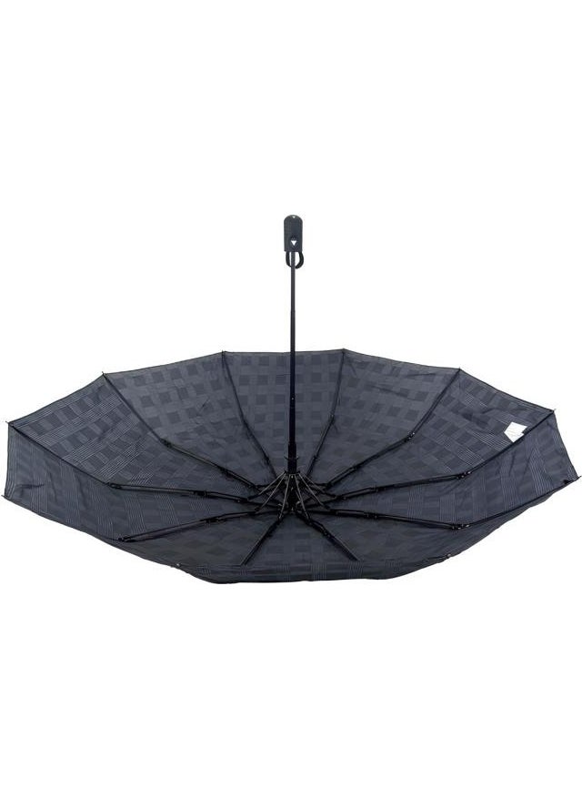 Louisiana Polo - Umbrella Semi-Automatic Plaid Black 1115 - Image 1