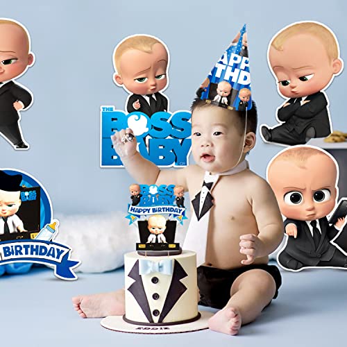 ZYOZIQUE Boss Baby Theme Birthday Party Hats, Happy Birthday Cone Party Hats for Kids Birthday Party - Boss Baby theme Birthday Party Supplies and Decorations (Pack of 20) - Image 3