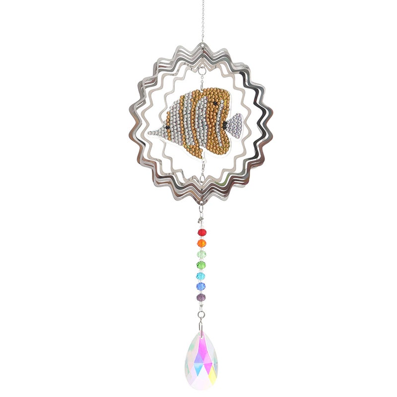 DIY Diamond Painting Wind Chime Animal Pattern Drill Diamond Embroidery Kit DIY Home Hanging Decoration - Image 1