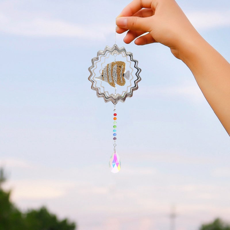 DIY Diamond Painting Wind Chime Animal Pattern Drill Diamond Embroidery Kit DIY Home Hanging Decoration - Image 4