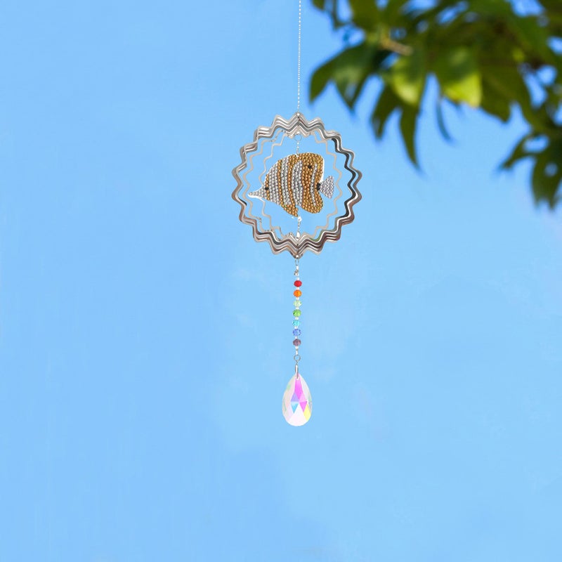 DIY Diamond Painting Wind Chime Animal Pattern Drill Diamond Embroidery Kit DIY Home Hanging Decoration - Image 3