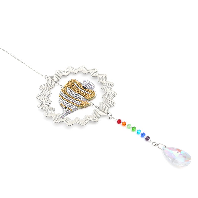 DIY Diamond Painting Wind Chime Animal Pattern Drill Diamond Embroidery Kit DIY Home Hanging Decoration - Image 2