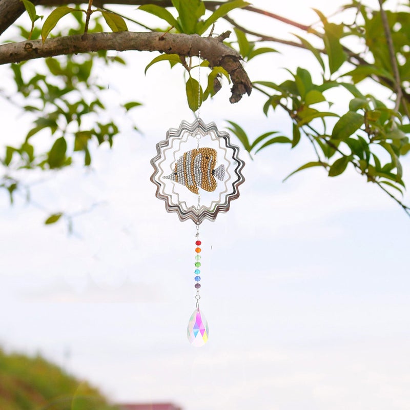 DIY Diamond Painting Wind Chime Animal Pattern Drill Diamond Embroidery Kit DIY Home Hanging Decoration - Image 5