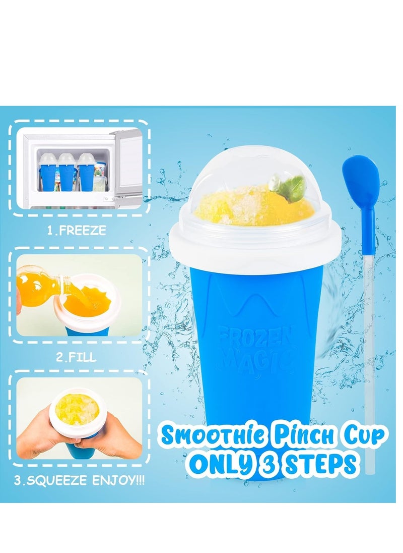 ELTRAZONE - Slushie Maker Cup - TIK TOK Quick Frozen Magic Cup, Double Layers Slushie Cup, DIY Homemade Squeeze Icy Cup, Fasting Cooling Make And Serve Slushy Cup For Milk Shake, Smoothie - Image 1