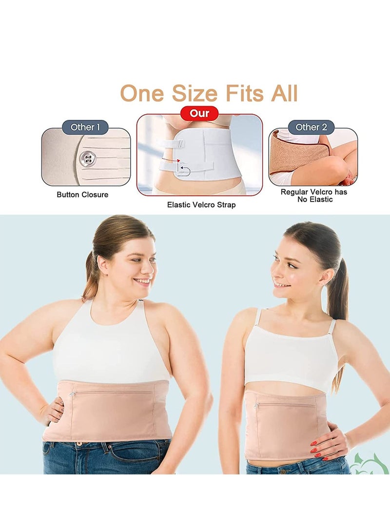 2 Pack Castor Oil Pack Wrap Waist and Neck Castor Oil Packs for Liver Detox Reusable Castor Oil Pack Kit with Adjustable Strap for Thyroid (Oil Not Included)