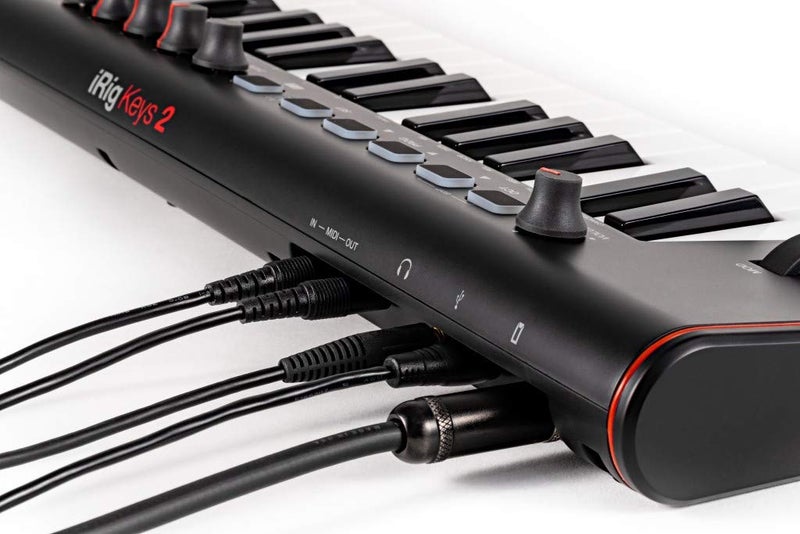 IK Multimedia iRig Keys 2 portable keyboard MIDI controller with 37 velocity-sensitive synth-action mini keys and headphone output, for iPhone, iPad, Mac, PC, Android - Image 3