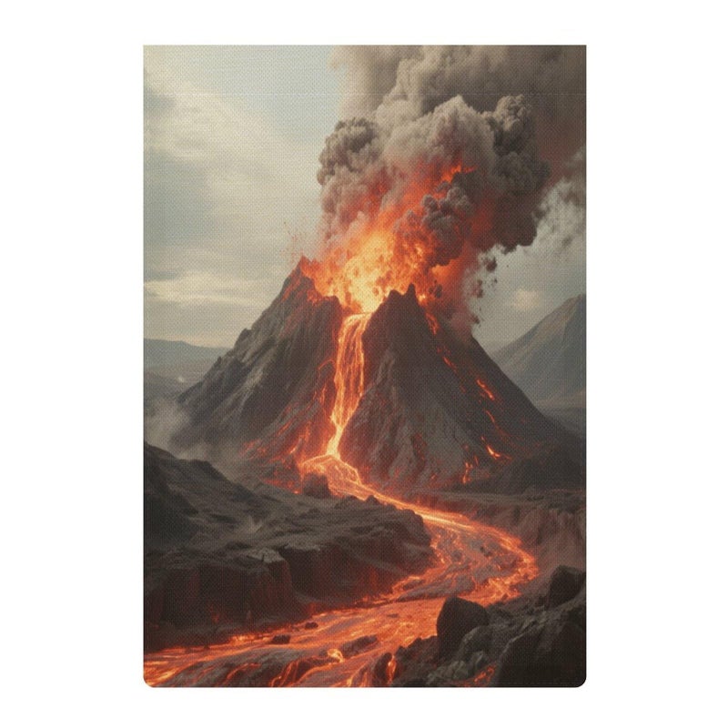 علم الحديقة المزدوج الوجه من الخيش 18.5 × 12.6 بوصة طباعة أرض بركانية زينة خارجية للساحة - Image 5