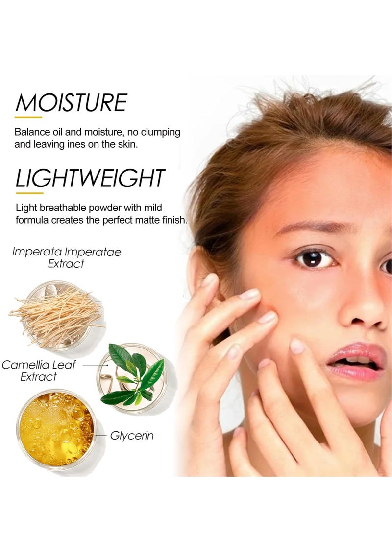 EELHOE Sunscreen Setting Powder, Mineral Sunscreen Powder SPF 50 PA++ - Setting Powder With Brush, Concealer, Long Lasting Oil Control Sun Protection for All Skin Types, Lightweight Matte (1 PCS) - Image 4