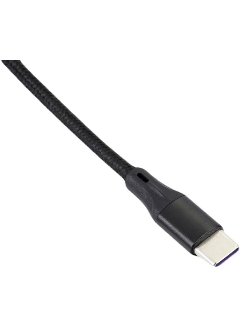 هافيت HAVIT Super VOOC Flash Charging C-Type Data Sync And Charging 5A,Double Nylon Braided100cm - Image 5