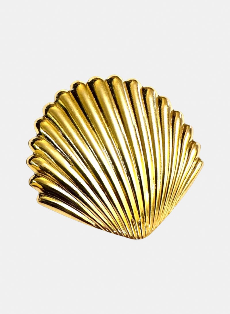 Trio Earrings Golden Seashell Hair Claw Clip - Image 2