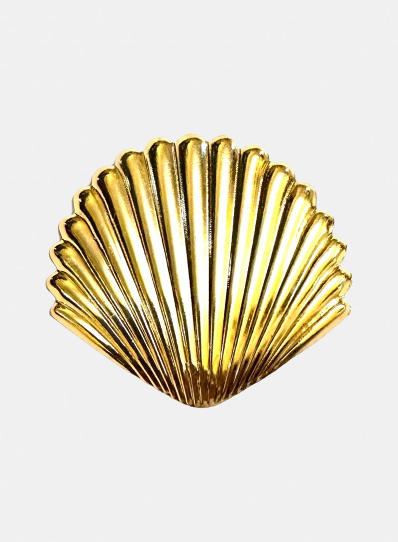 Trio Earrings Golden Seashell Hair Claw Clip - Image 1