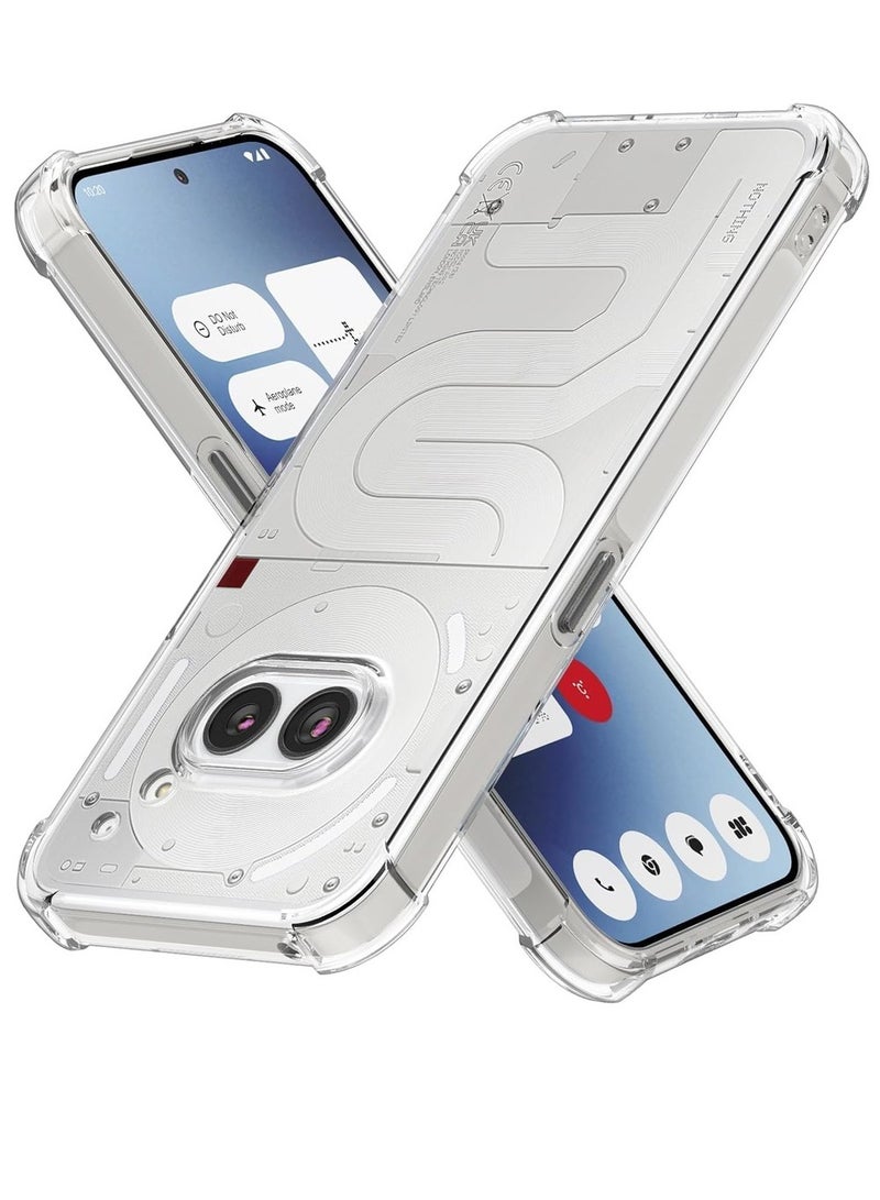 غطاء شفاف لهاتف 2a مع حماية الكاميرا وزوايا معززة رقيقة ومرنة من TPU سيليكون غطاء مضاد للصدمات كريستالي لهاتف Nothing 2a - Image 1