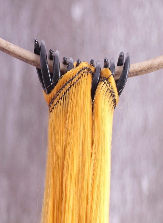Honbon Synthetic Curly Claw-Clutcher Step Cutting Casual Hair Extension/Nakli Baal For Women & Girls (Dark Yellow, 18 inch) - Image 3